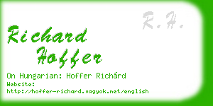 richard hoffer business card